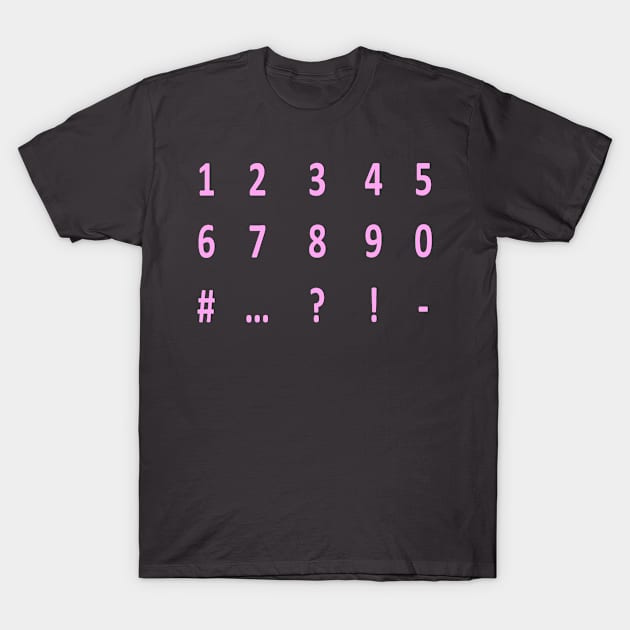 pink numbers T-Shirt by persa